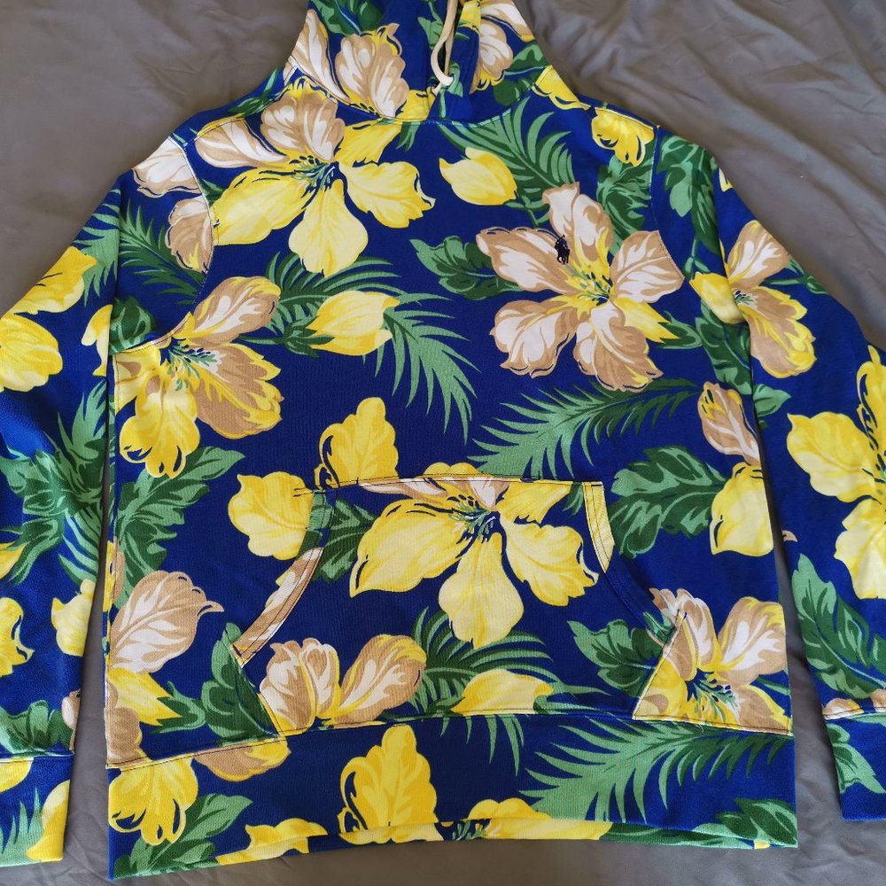Polo Ralph Lauren Floral Spa Terry Pullover Hoodie (Size: Medium)